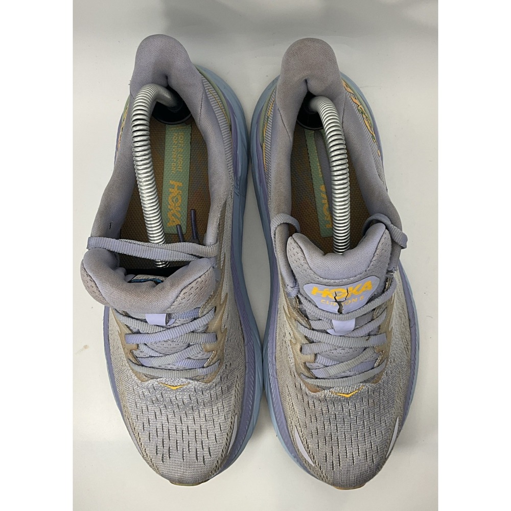 Hoka Clifton 8 Women's Running Shoes Size 8B Baby Lavender/Smoke Green - Picture 12 of 16